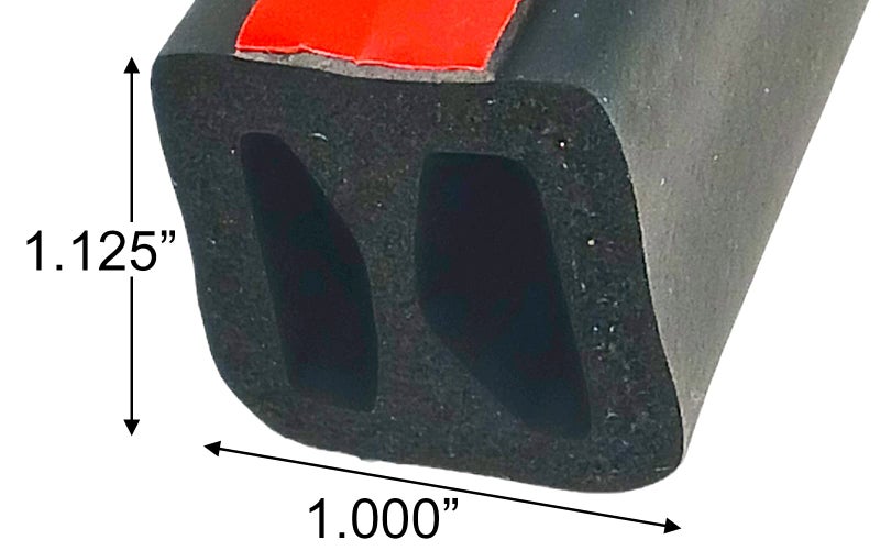 ESI Front Rail Seal XL 5 1/2' EPDM Rubber for Truck Capsâ€”Fills a Height Gap from .488" to 1" - Image 2